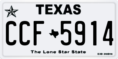 TX license plate CCF5914
