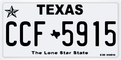 TX license plate CCF5915