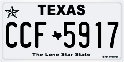 TX license plate CCF5917