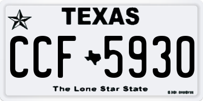 TX license plate CCF5930