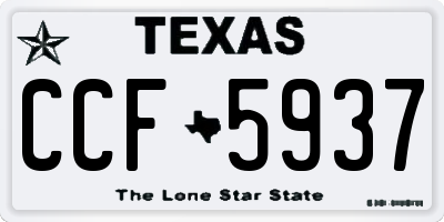 TX license plate CCF5937