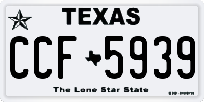 TX license plate CCF5939
