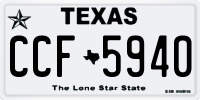 TX license plate CCF5940