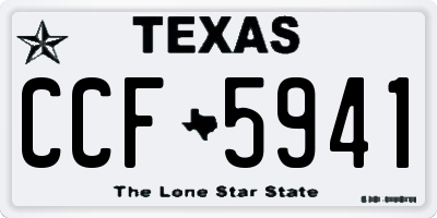 TX license plate CCF5941