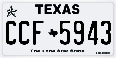 TX license plate CCF5943