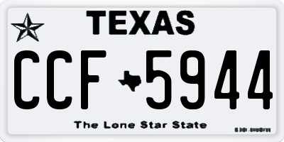 TX license plate CCF5944
