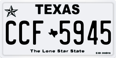 TX license plate CCF5945