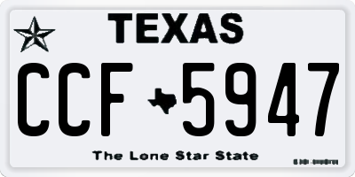 TX license plate CCF5947