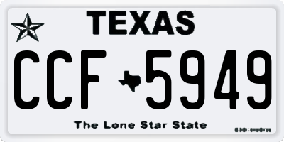 TX license plate CCF5949