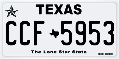 TX license plate CCF5953