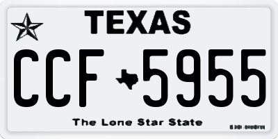 TX license plate CCF5955