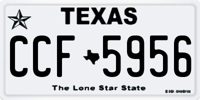 TX license plate CCF5956