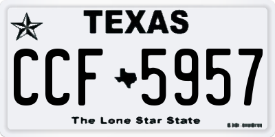 TX license plate CCF5957