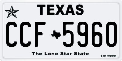 TX license plate CCF5960