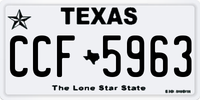 TX license plate CCF5963