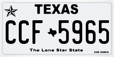 TX license plate CCF5965