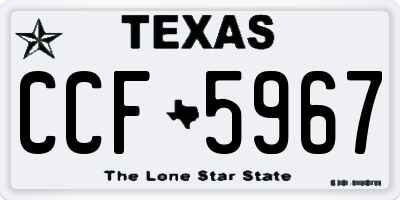 TX license plate CCF5967