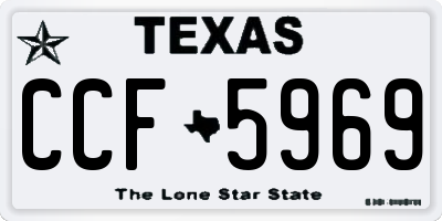 TX license plate CCF5969