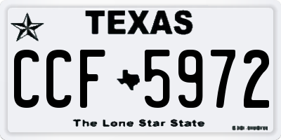 TX license plate CCF5972