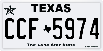 TX license plate CCF5974