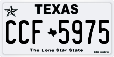 TX license plate CCF5975