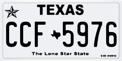 TX license plate CCF5976