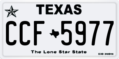 TX license plate CCF5977