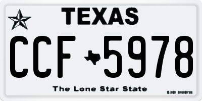 TX license plate CCF5978