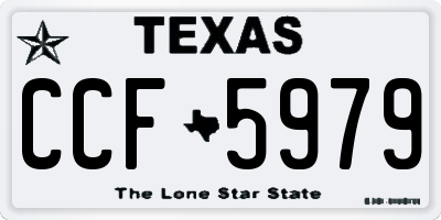 TX license plate CCF5979