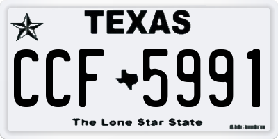 TX license plate CCF5991