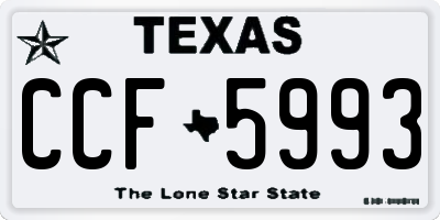 TX license plate CCF5993