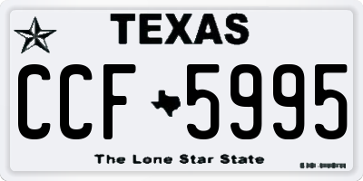 TX license plate CCF5995