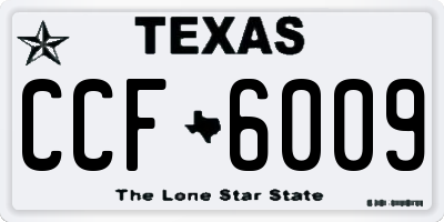 TX license plate CCF6009
