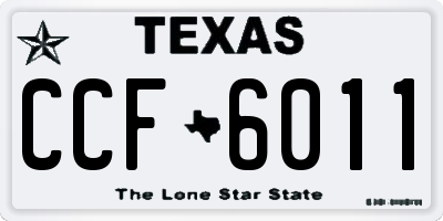 TX license plate CCF6011