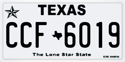TX license plate CCF6019