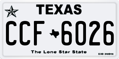 TX license plate CCF6026