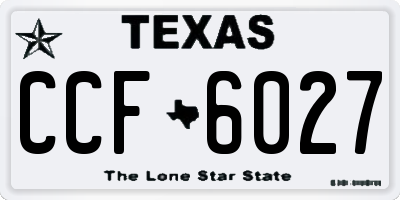 TX license plate CCF6027