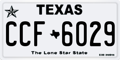 TX license plate CCF6029