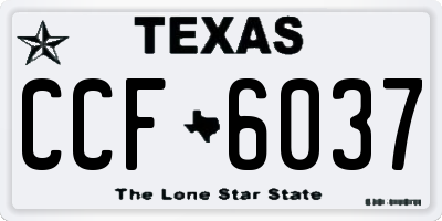 TX license plate CCF6037
