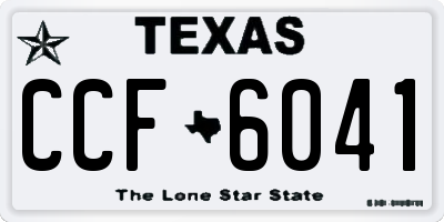 TX license plate CCF6041