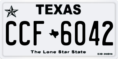 TX license plate CCF6042