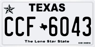 TX license plate CCF6043