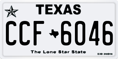 TX license plate CCF6046