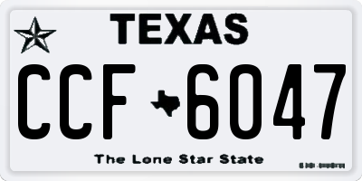 TX license plate CCF6047
