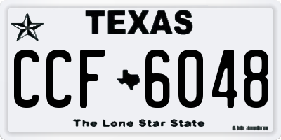 TX license plate CCF6048