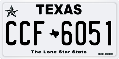 TX license plate CCF6051