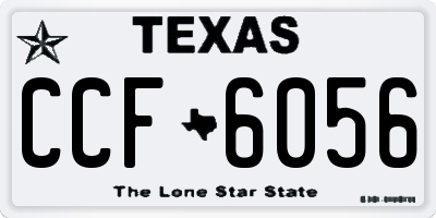 TX license plate CCF6056