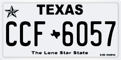 TX license plate CCF6057