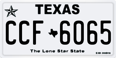 TX license plate CCF6065