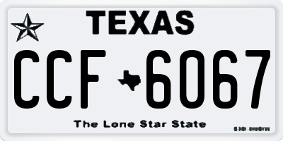 TX license plate CCF6067